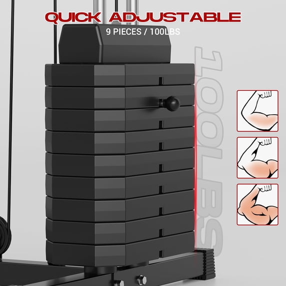 TROPOW Gym Machine System, Multifunctional Weight Machine, Full Body Workout Station Exercise Equipment